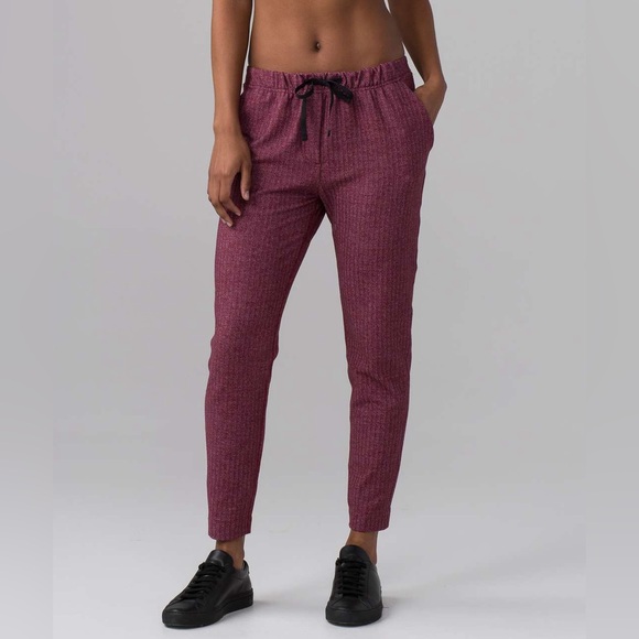 lululemon athletica Pants - LULULEMON | jet crop slim herringbone pant | size 10-12